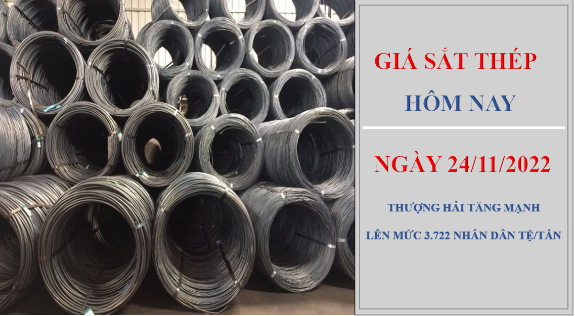 Giá sắt thép hôm nay 24/11/2022: Bật tăng, xuất khẩu thép tăng vọt gần 200%