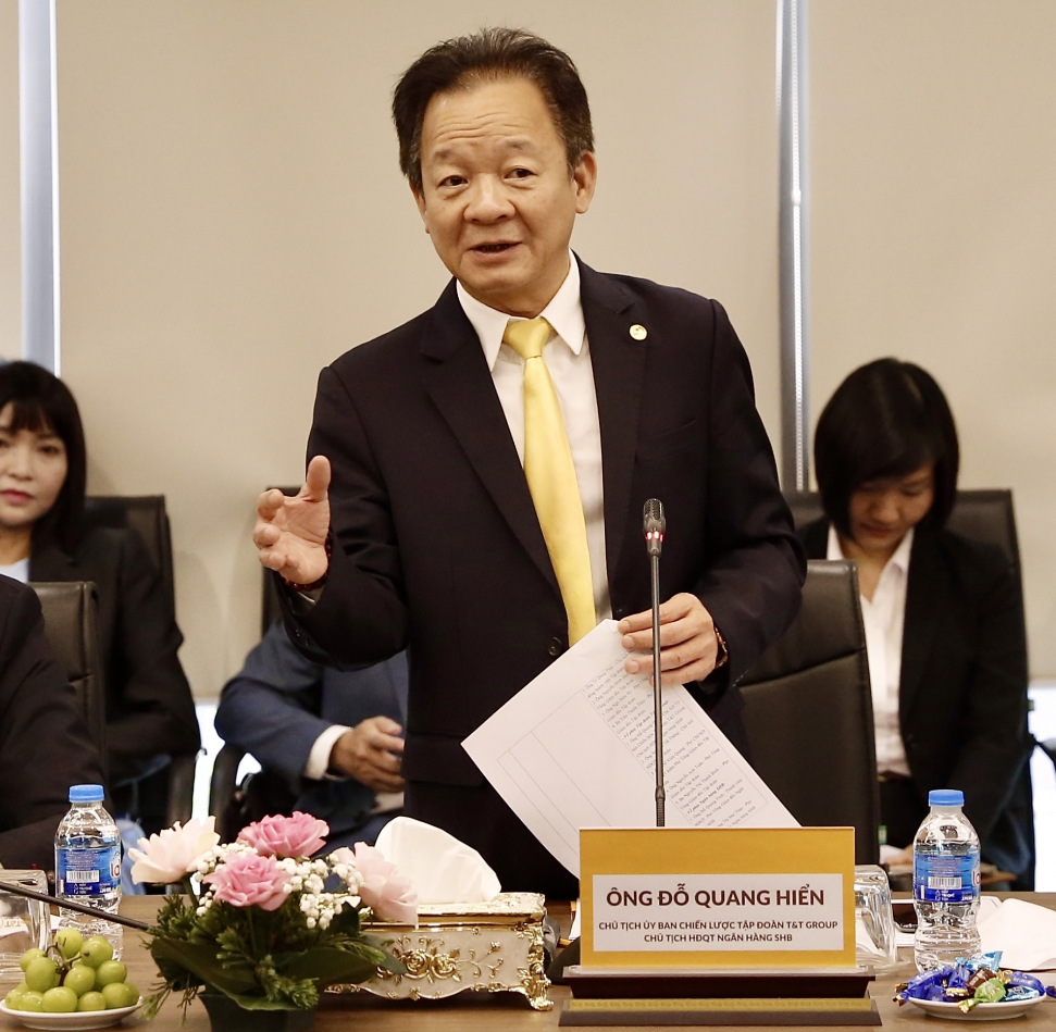 Ông Đỗ Quang Hiển - Chủ tịch Uỷ ban Chiến lược Tập đoàn T&T Group phát biểu tại sự kiện.