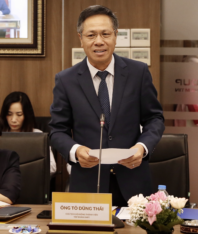 Ông Tô Dũng Thái - Chủ tịch HĐTV Tập đoàn VNPT phát biểu tại sự kiện.