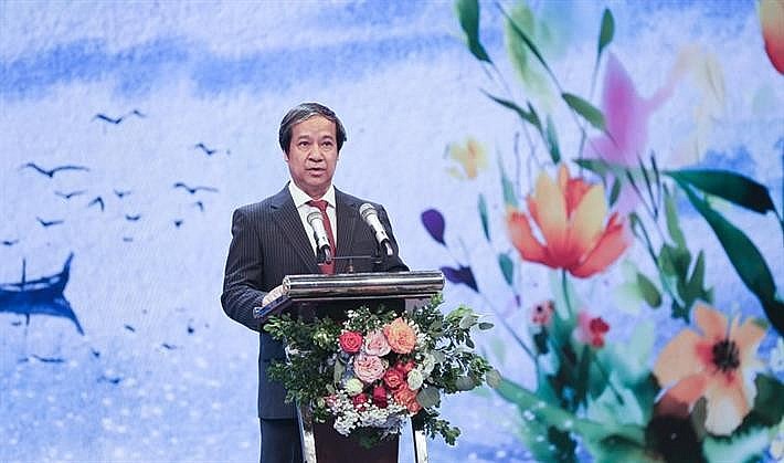 Bộ trưởng Nguyễn Kim Sơn phát biểu tại chương trình.