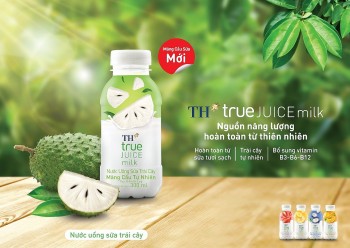 TH ra mắt Nước Uống Sữa Trái Cây Mãng Cầu Tự Nhiên TH true JUICE milk hoàn toàn từ thiên nhiên