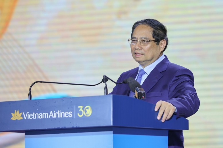 Thủ tướng Phạm Minh Chính: Hàng không Việt Nam bay tới đâu, biên giới mềm của Việt Nam tới đó - Ảnh: VGP