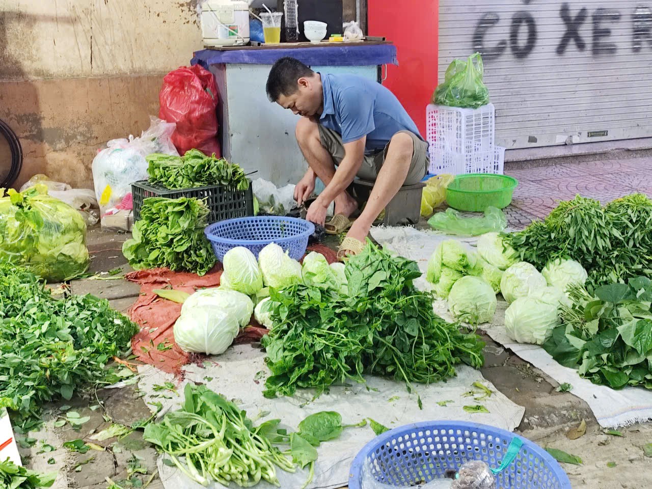Vựa rau Hà Nội ngập úng sau bão, chợ dân sinh khan hàng, sốt giá